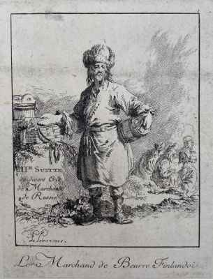 Лепренс, Жан Батист (1734-1781) - Финский продавец сливочного масла. Лист из сюиты "Troisieme 