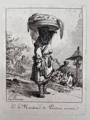 Лепренс, Жан Батист (1734-1781) - Продавец живой рыбы. Лист из сюиты "Troisieme Suite de Divers 