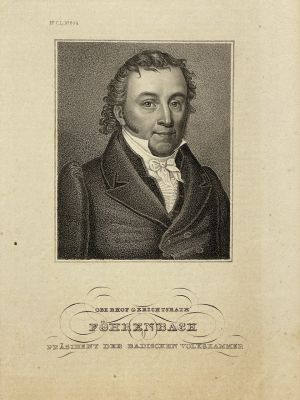 [Собрание М. Ромма] Неизвестный гравер - Портрет Фёренбаха (1767-1841). Бумага, офорт. 23,2 х 14,4 