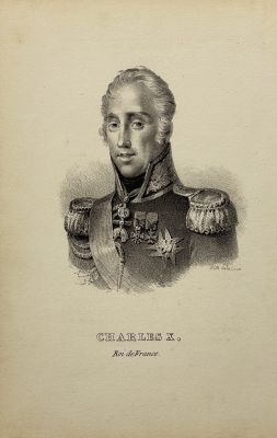 [Собрание М. Ромма] Неизвестный литограф - Портрет Карла X короля Франции. 1820-е гг. Бумага 