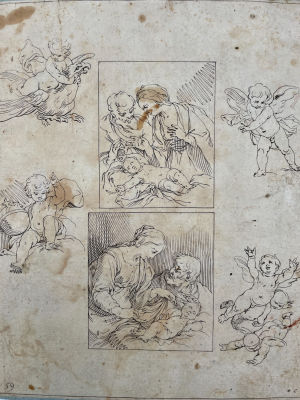 [Собрание М. Ромма] Пауль Трогер (1698-1762) - Сцены из жизни Марии. 1750-е гг. Бумага, наклеенная 
