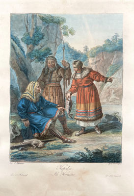 Рис. Е.Корнеев, гр. И.Коперет - Коряки. Лист из альбома "Народы России, или Описание нравов 
