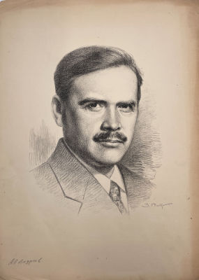 Пичугин Захар Ефимович (1862-1942) - Андреев А.А. 1940 г. Бумага, литография, 43.3 х 31.2 см 