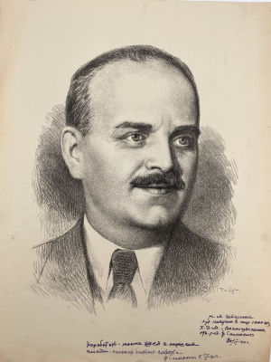 Пичугин Захар Ефимович (1862-1942) - Шверник Н.М. 1940 г. Бумага, литография, 39.7 х 29.8 см 