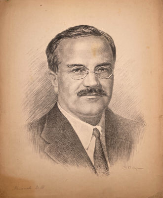 Пичугин Захар Ефимович (1862-1942) - Молотов В.М. 1940 г. Бумага, литография, 41 х 34.3 см 