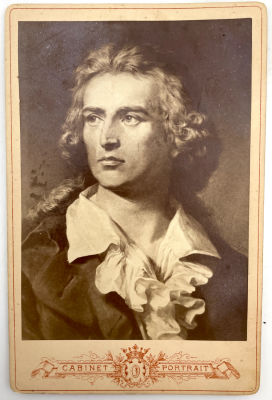 [Из коллекции Табачникова Е.М.] Неизвестный фотограф - Кабинетный портрет Фридриха Шиллера. 16.6 х 