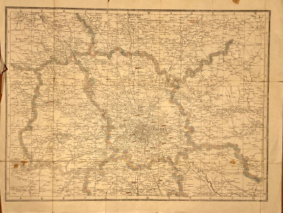 Карта Москвы и городов Московской области. 44.9 х 58.7 см
