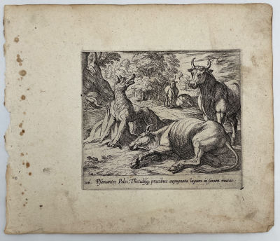 Темпеста, Антонио (1555-1630) - Метаморфозы. Превращение волка в камень. 1606 г. Бумага, офорт, 19 