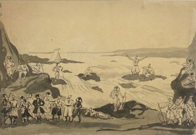 [Из коллекции Заволокина А.С.] Штоффер Яков Зиновьевич (1906-1951) - В степях Украины. 1941 г. Бума 