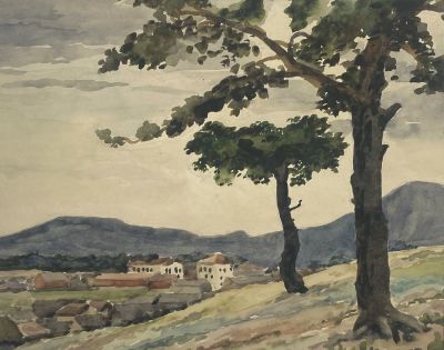 [Из коллекции Заволокина А.С.] Лаптев Алексей Михайлович (1905-1965) - В Ставрополе. 1936 г. Бумага 