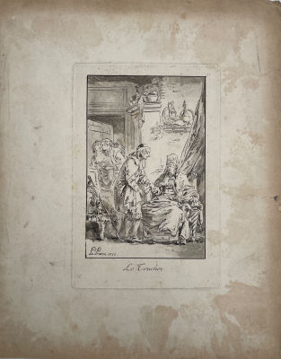 Лепренс, Жан Батист (1734–1781) - Касание. 1775 г. Бумага, офорт, акватинта, лист - 21.5 х 27 см 