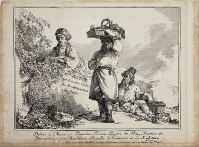 Лепренс, Жан Батист (1734–1781) - Лист из второй сюиты офортов &laquo;Русские торговцы&raquo;. 1765 г. Бумага 