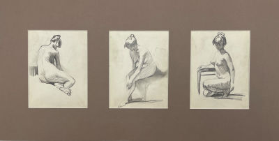 Вишняков Олег Николаевич (1935-2012) - Обнаженная. Вторая половина XX в. Бумага, карандаш, в 