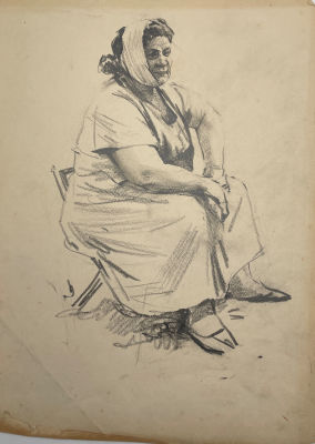 Вишняков Олег Николаевич (1935-2012) - Больной зуб. Вторая половина XX в. Бумага, карандаш, 40.7 х 