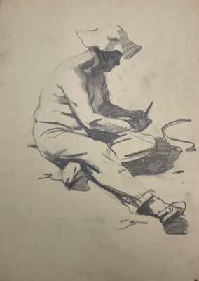 Вишняков Олег Николаевич (1935-2012) - Картошка. Вторая половина XX в. Бумага, карандаш, 41.6 х 