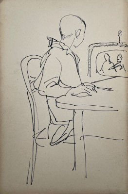 Антонов Сергей Георгиевич (1932-2006) - Наброски. Середина XX в. Бумага, фломастер 