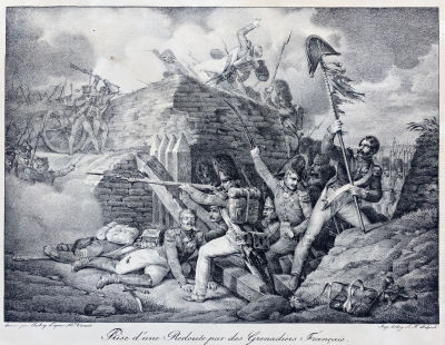 [Собрание семьи Подстаницких] Обри, Шарль (1798-1841) - Взятие редута французскими гренадерами. 1820 г.