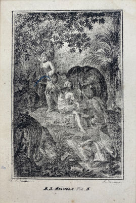 [Собрание семьи Подстаницких] Покровский Алексей А. (1810–1860-е) - Адам и Ева. 1830-е гг. Бумага 