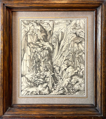 Леонард Бек (1480-1542) - "Охотники с арбалетами" 1500-е гг. Бумага, гравюра на дереве, 23 х 19.5 см