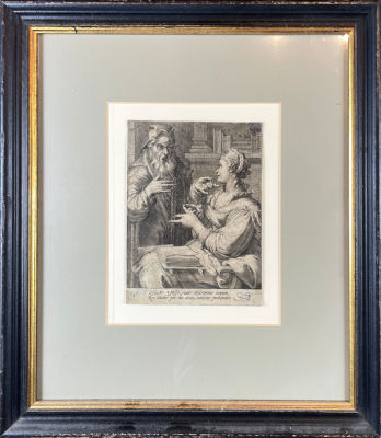 Корнелий Якоб Дреббель по оригиналу Хендрика Гольциуса (1661–1726) - "Философский разговор". XVII в. 