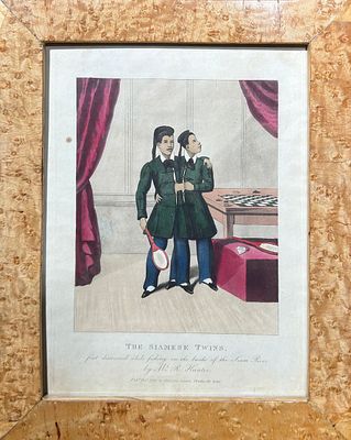 Хантер, Роберт - Сиамские близнецы Чанг и Энг. 1830-е гг. Бумага, литография, 29.5 х 23 см 
Англия 