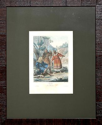 Рис. Е.Корнеев, гр. И.Коперет - Коряки. Лист из альбома "Народы России, или Описание нравов 