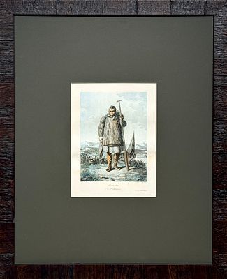 Рис. и гр. Е.Корнеев - Остяк. Лист из альбома "Народы России, или Описание нравов обычаев и 