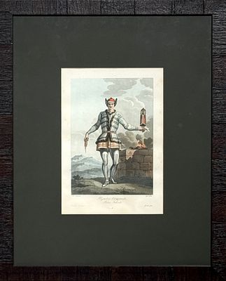 Рис. Е.Корнеев, гр. Грос - Якутский Священник. Лист из альбома "Народы России, или Описание нравов 