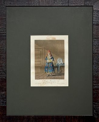 Рис. Е.Корнеев, гр. Е.Скотников - Татарка Казанская. Лист из альбома "Народы России, или Описание 