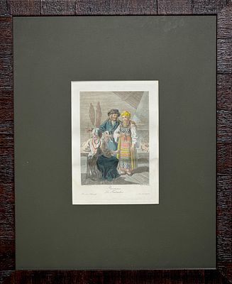 Рис. Е.Корнеев, гр. И.Коперет - Финляндцы. Лист из альбома "Народы России, или Описание нравов 