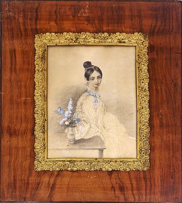 [Частное московское собрание] Неизвестный художник - Портрет девочки. 1830-е гг. Бумага, карандаш 