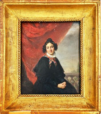 [Частное московское собрание] Неизвестный художник - Портрет девушки. 1830-1840-е гг. Металл 