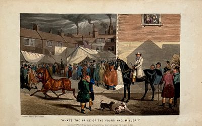 Генри Томас Олкен (Henry Thomas Alken) (1785-1851) - "Сколько стоит молодая кляча, мельник?". 1842 г. 