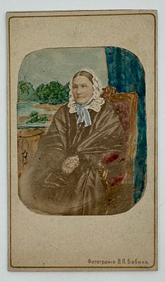 Бебин, В.П., Казань - Портрет женщины. 1870-е гг. 10.6 х 6.1 см