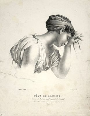Негелен (Negelen), по оригиналу Жака Луи Давида (1748-1825) - Камилла, сестра Горациев. 1820-е гг. 