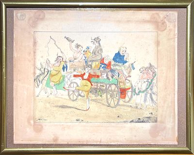 Венецианов Алексей Гаврилович (1780-1847) - Изгнание французских актрис из Москвы. 1812-1813 гг. . 