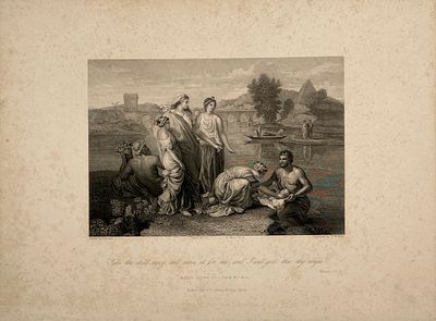 Гравер Моут, Уильям Генри (1803-1871) по оригиналу - "Возьми дитя сие и вскорми его мне; и я дам 