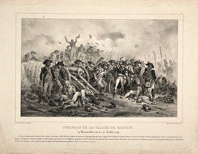 Бой в долине Бастиана. 1833 г. Бумага, литография, 29.5 х 38.5 см
