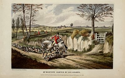 (М) Генри Томас Олкен (Henry Thomas Alken) (1785-1851) - На мистера Мастера охотятся его собаки. 