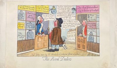 (П) Холланд, Уильям (Willam Holland) (1757-1815) - Карикатура "The rival doctors". 1804 г. Бумага 