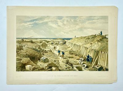 (П) Уильям Симпсон (William Simpson) (1823-1899) - литограф - Бастион Дю-Мат. Вид центральной 