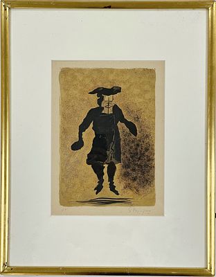 (П) Жорж Брак (фр. Georges Braque; 1882 - 1963) - Черный тартюф. Бумага, монотипия 
30 х 22 см в 