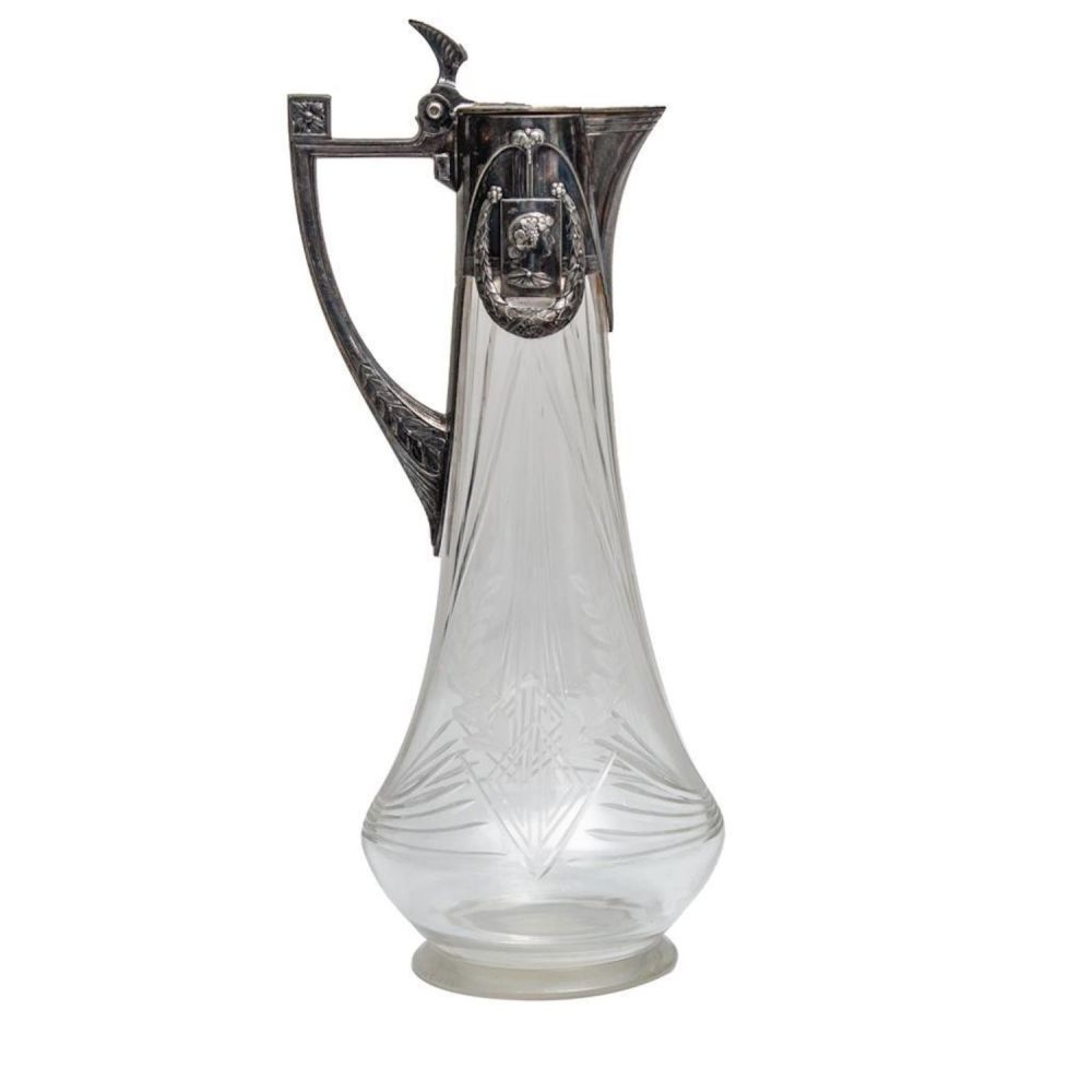 Lot 301: WMF Jugendstil Art Nouveau Cut Glass Carafe Circa 1900
