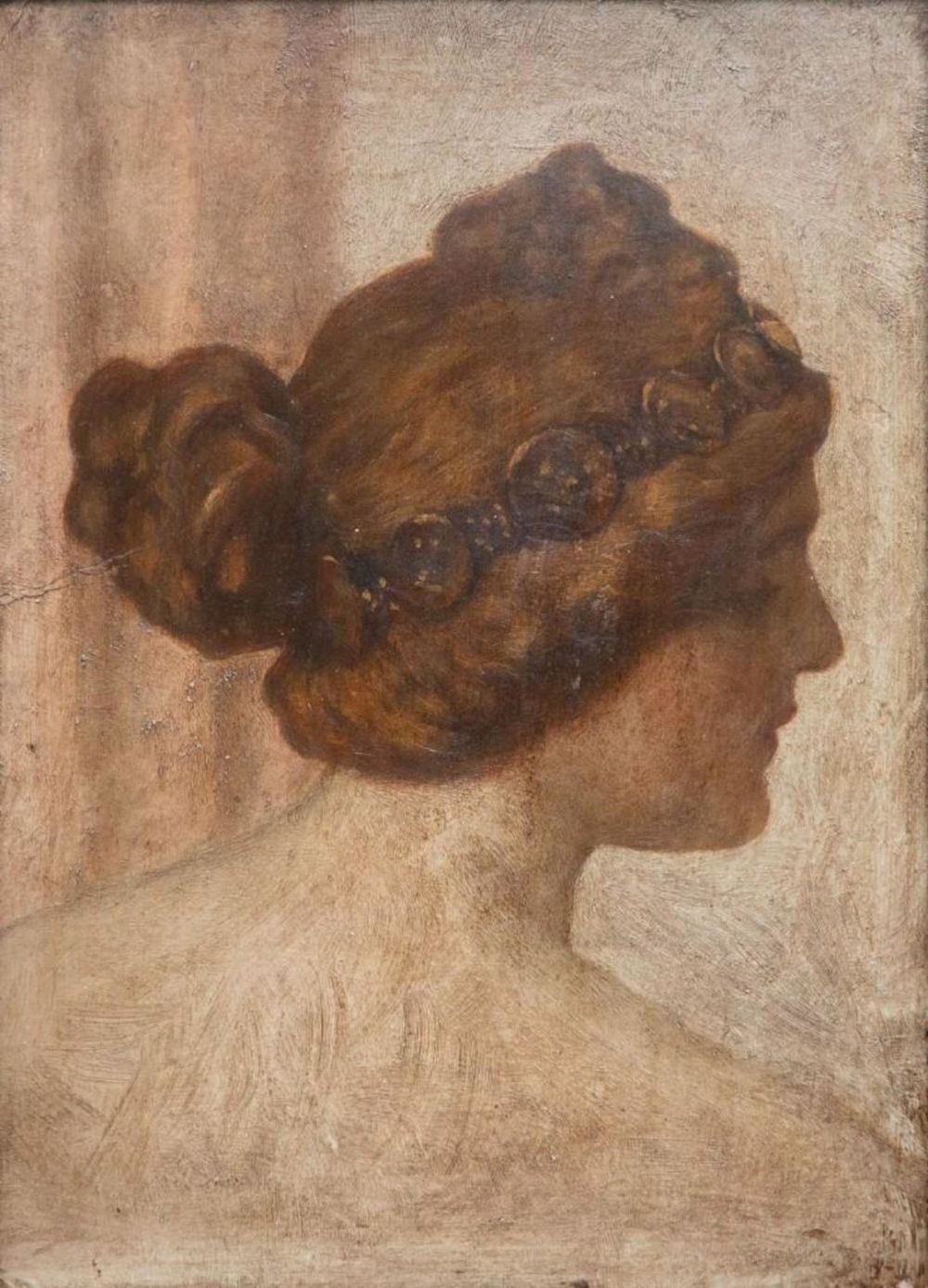 Lot 322: KITTY DEVILLIER PORTRAIT PAINTING 1956