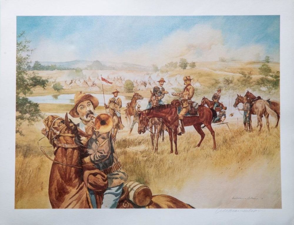 Lot 331: William Nelsen Pencil Signed Western Print