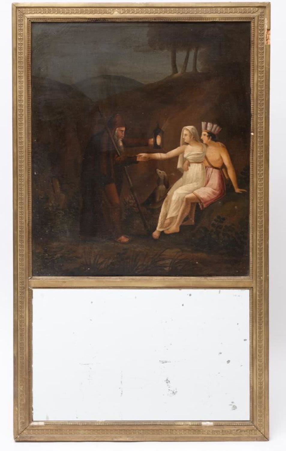 Lot 463: Early 19th Century Trumeau Mirror