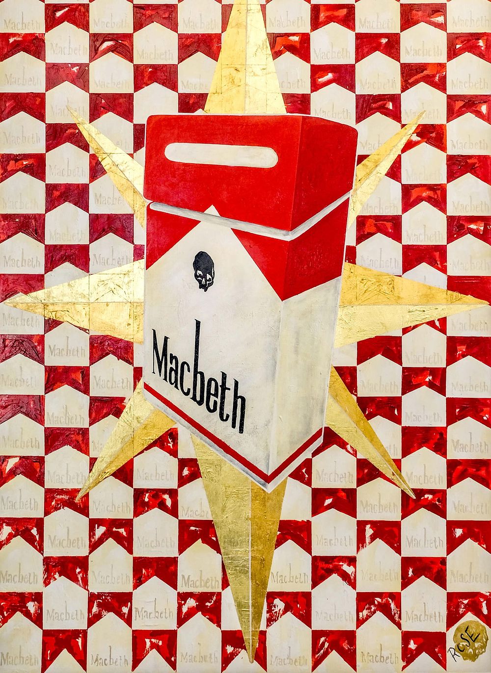 Lot 187: Charlotte Rose (British) Contemporary Acrylic Painting Macbeth in 3D, Signed