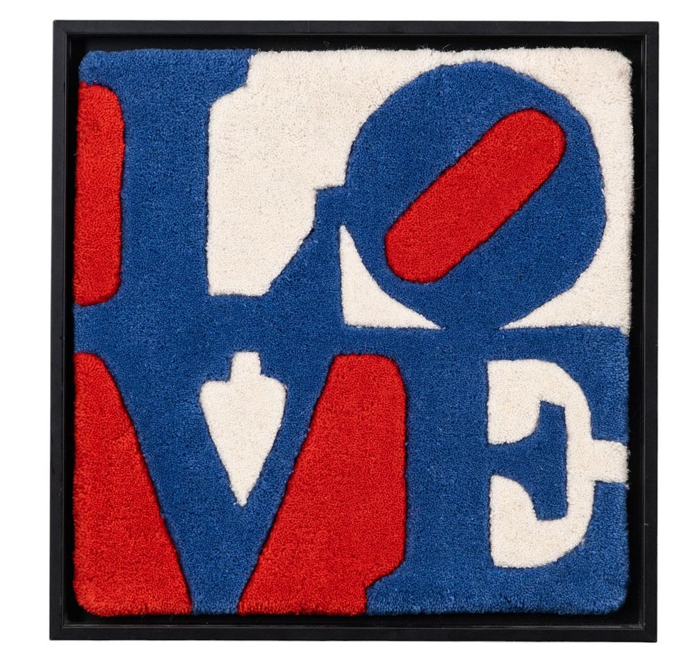 Lot 188: Robert Indiana Love 2006 Hand Made Tapestry, Exclusive Edition