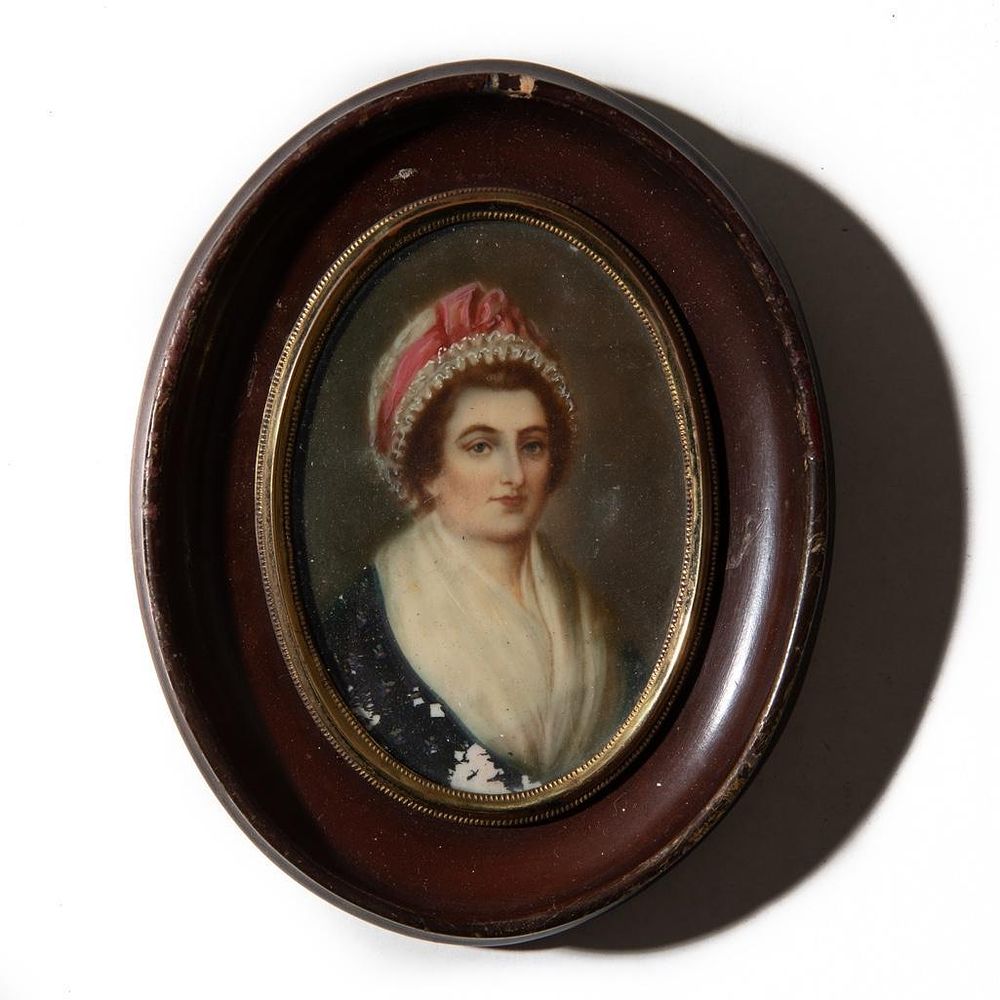 Lot 378: 19th Century Miniature Portrait Painting