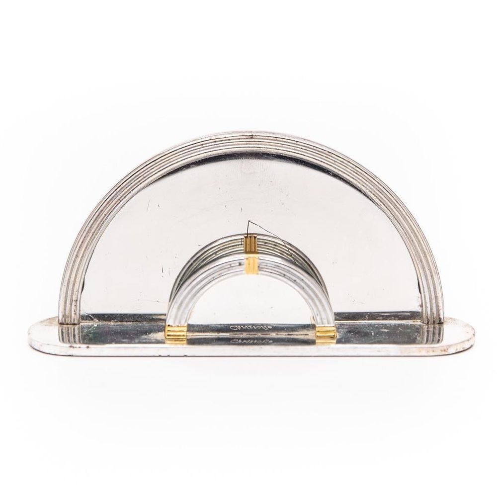 Lot 277: Christofle Signed Art Deco Silver Plated Letter Holder